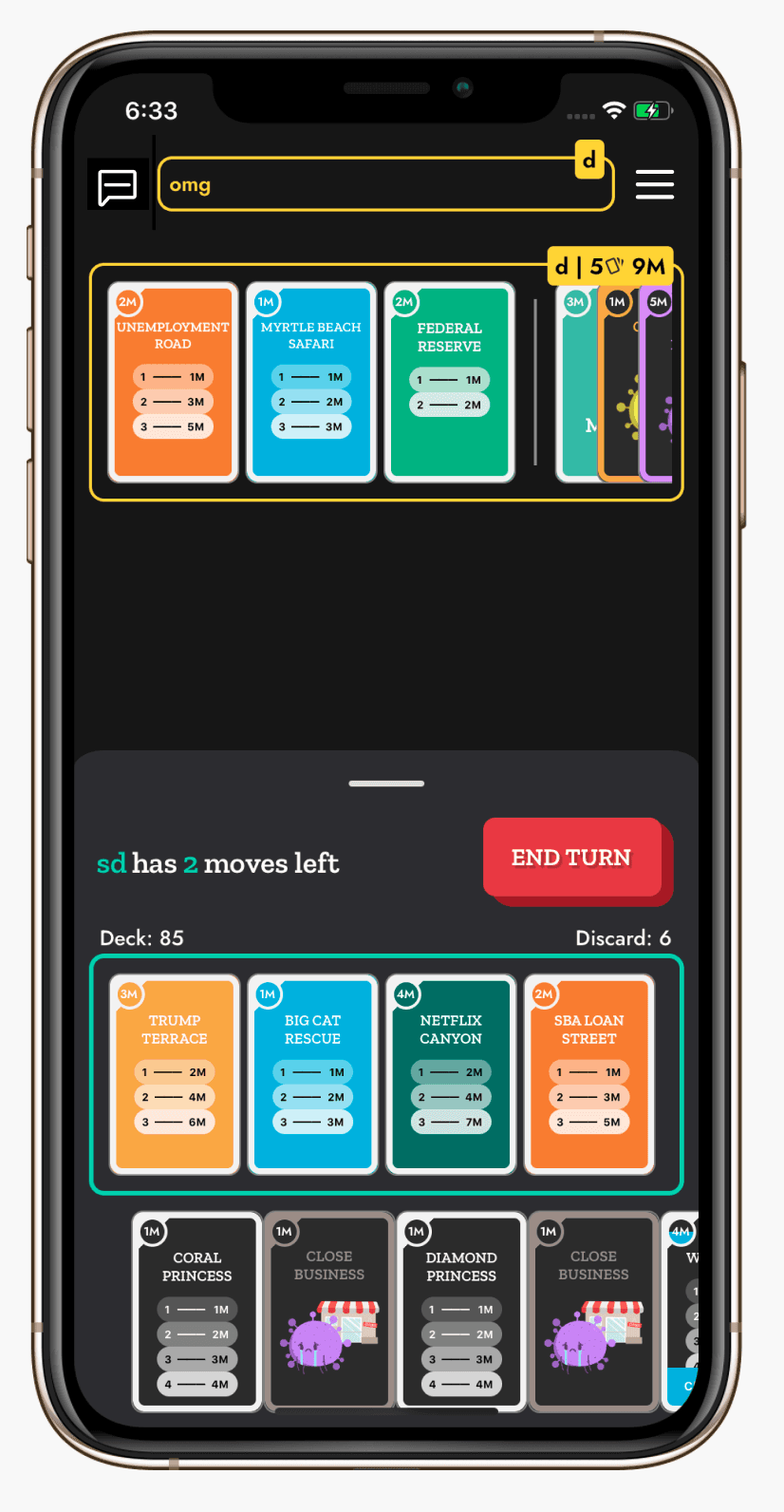 Opponent's Information mockup